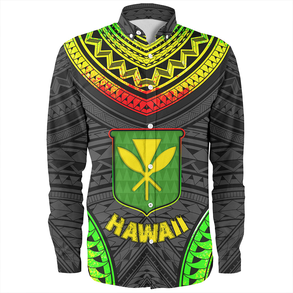 Hawaii Long Sleeve Shirt Kanaka Maoli Polynesian Pattern Bet