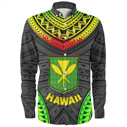Hawaii Long Sleeve Shirt Kanaka Maoli Polynesian Pattern Bet