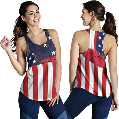 Samoa Women Tank American Samoa Map With American Flag