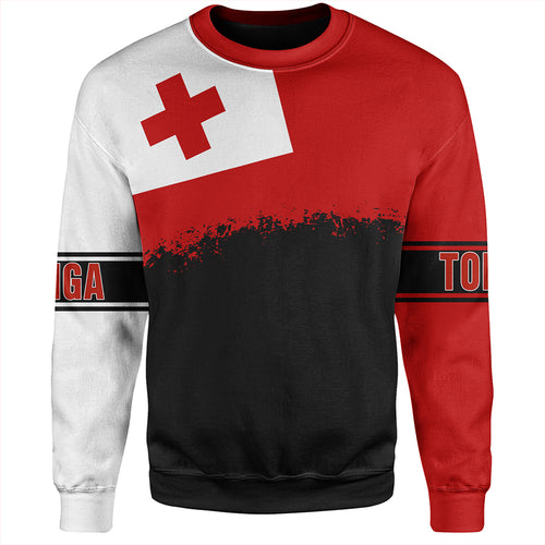 Tonga Sweatshirt Tonga Flag Grunge
