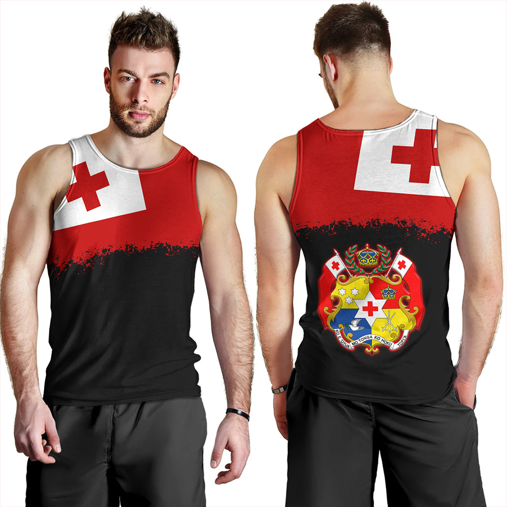 Tonga Tank Top Tonga Flag Grunge