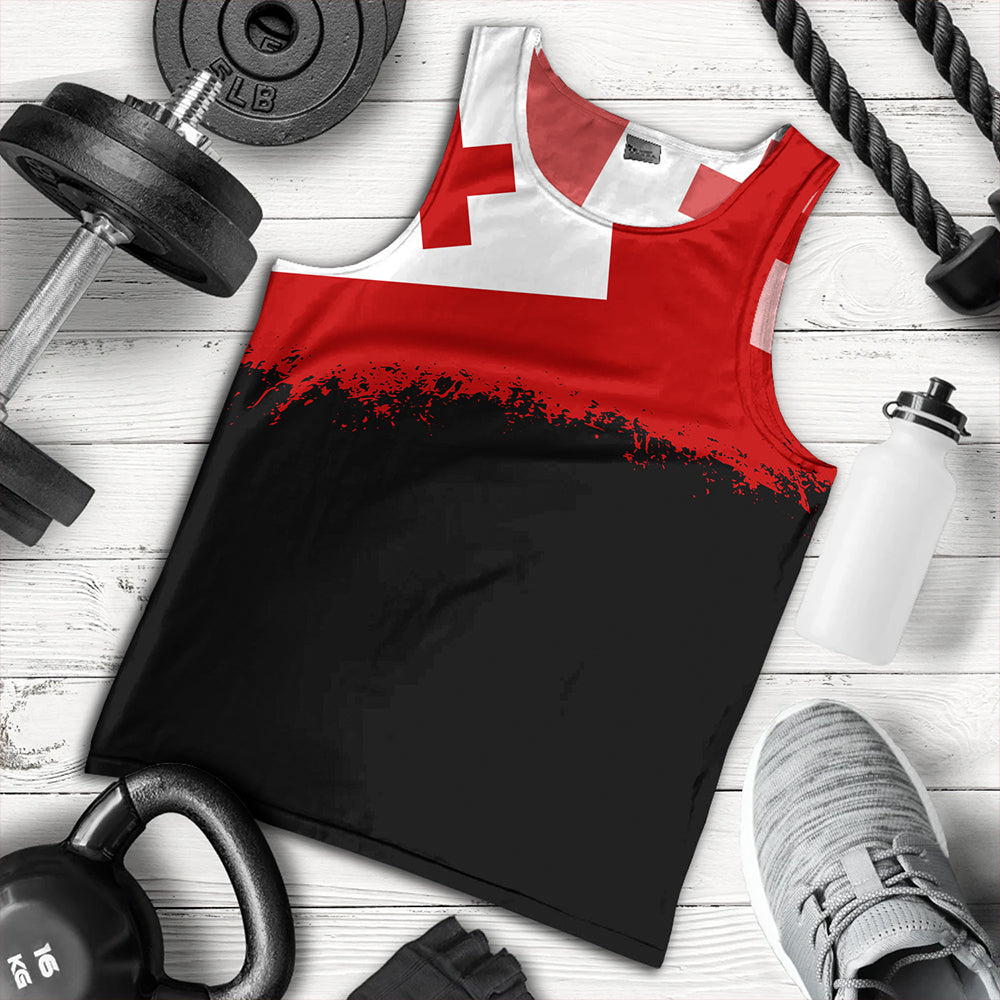Tonga Tank Top Tonga Flag Grunge
