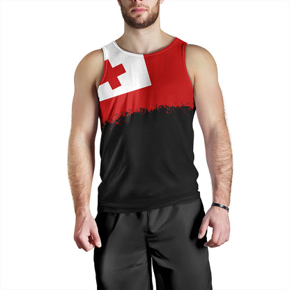 Tonga Tank Top Tonga Flag Grunge