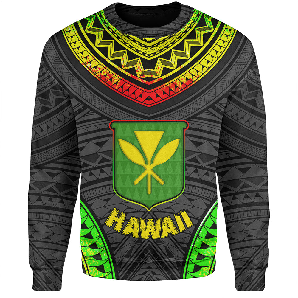 Hawaii Sweatshirt Kanaka Maoli Polynesian Pattern Bet