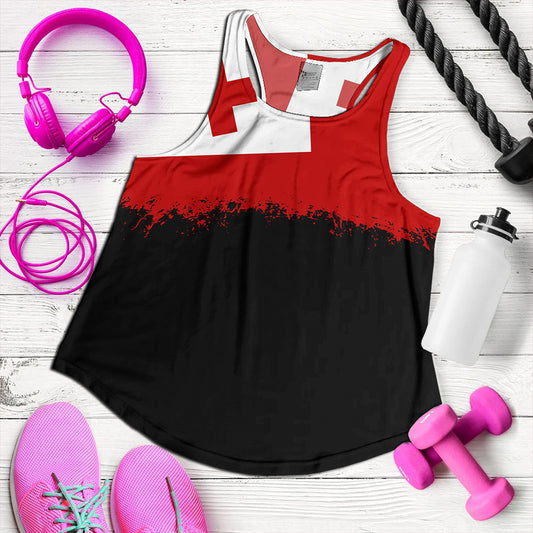 Tonga Women Tank Tonga Flag Grunge
