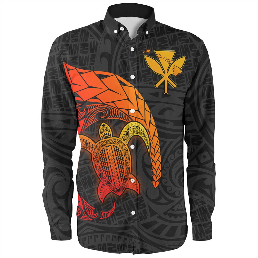 Hawaii Polynesian Turtle Tropical Long Sleeve Shirt