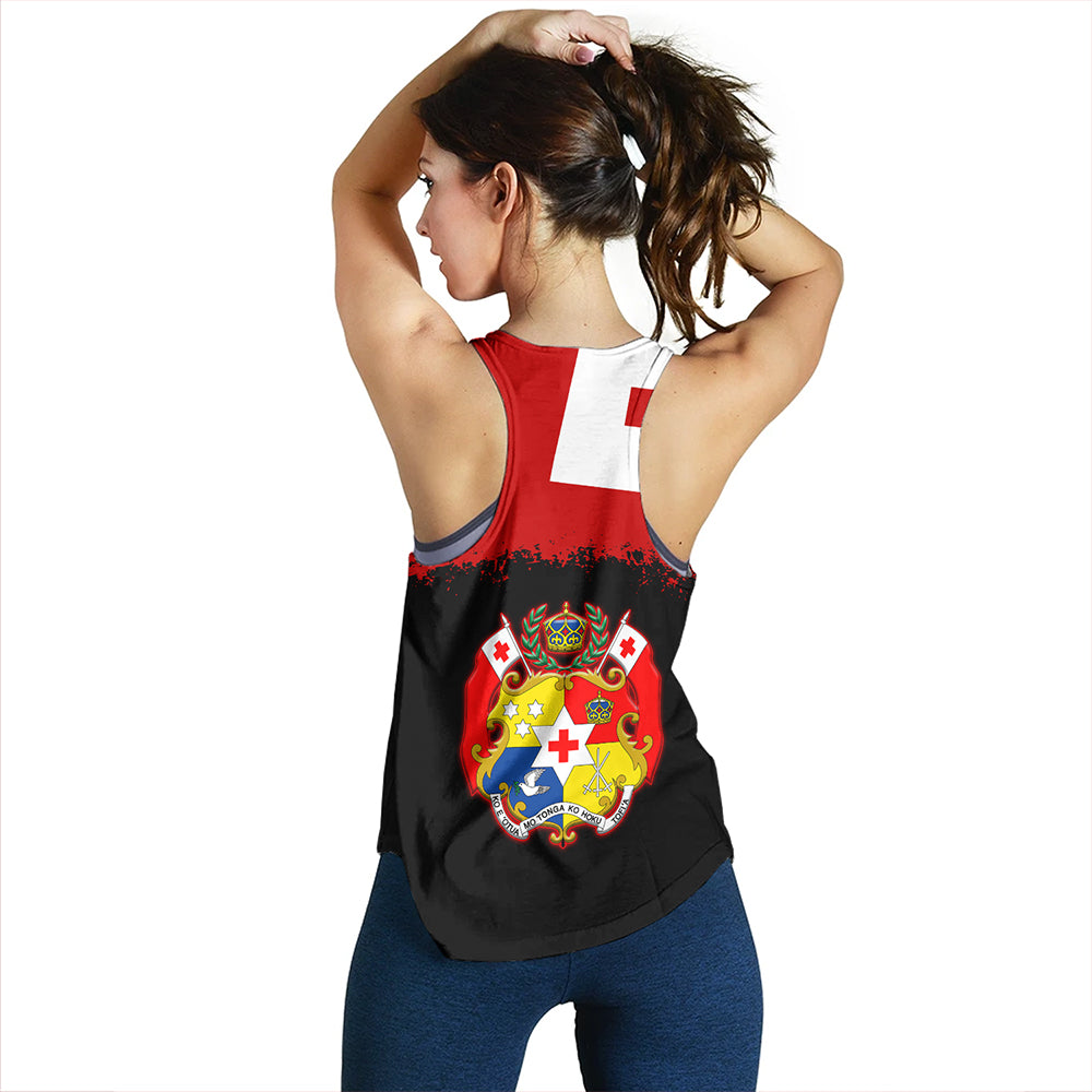 Tonga Women Tank Tonga Flag Grunge