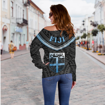 Fiji Off Shoulder Sweatshirt Polynesian Authen