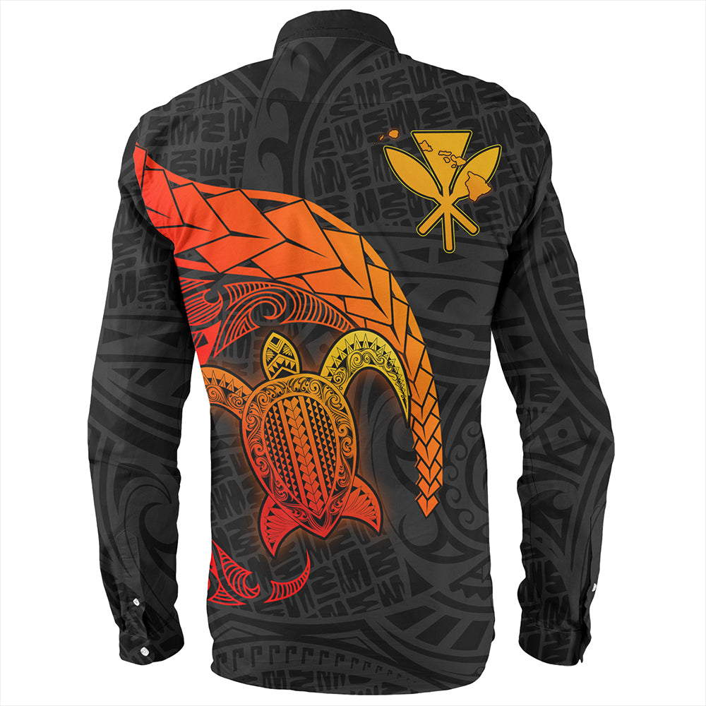 Hawaii Polynesian Turtle Tropical Long Sleeve Shirt