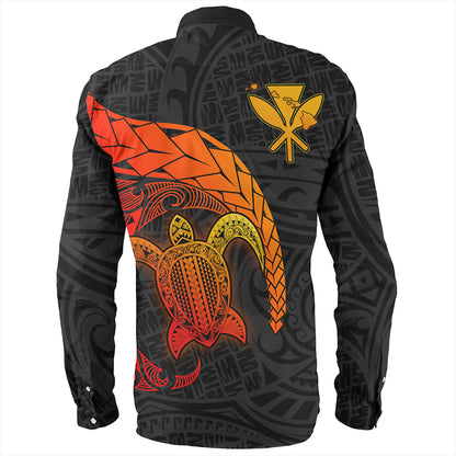 Hawaii Polynesian Turtle Tropical Long Sleeve Shirt