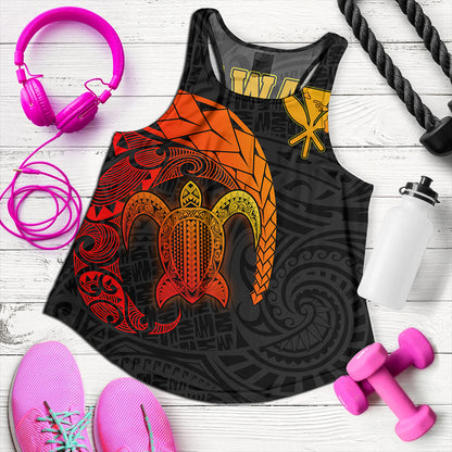 Hawaii Polynesian Turtle Tropical Women Tank