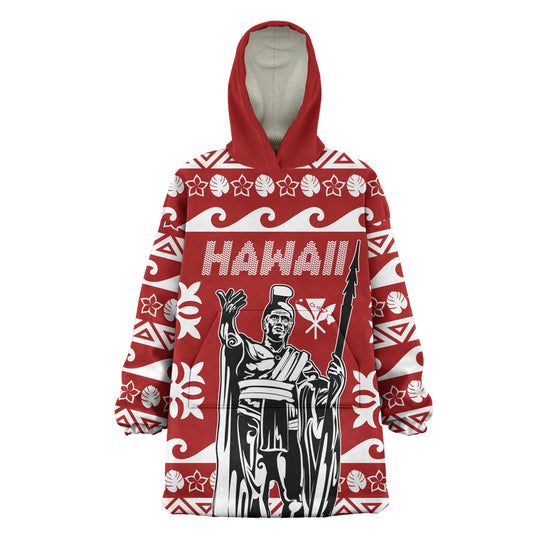 Hawaii Snug Hoodie King Native Hawaiian Kakau Pattern Christmas