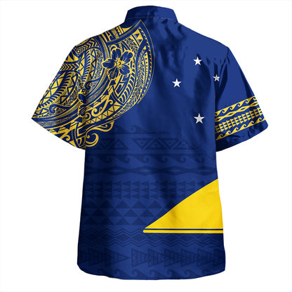 Tokelau Hawaiian Shirt Polynesian Flag With Coat Of Arms
