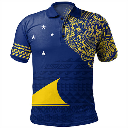 Tokelau Polo Shirt Polynesian Flag With Coat Of Arms