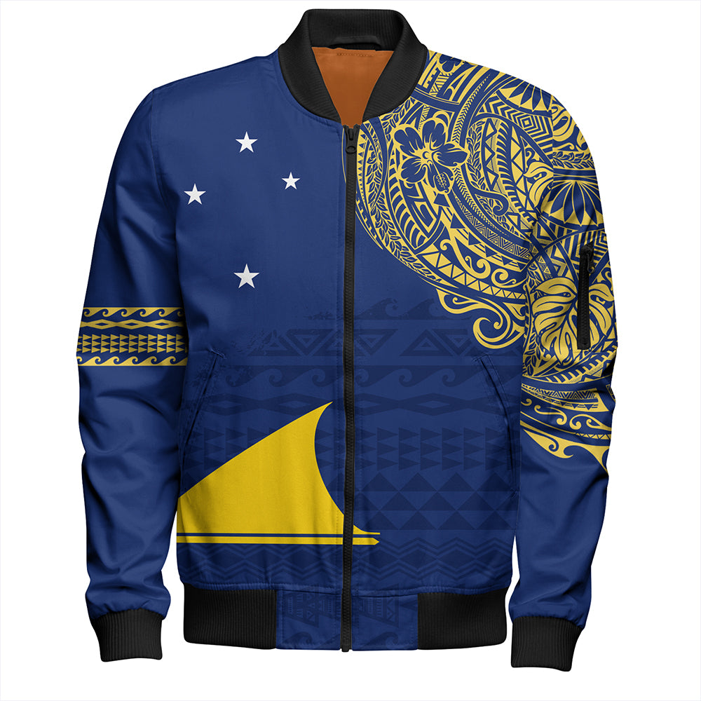Tokelau Bomber Jacket Polynesian Flag With Coat Of Arms