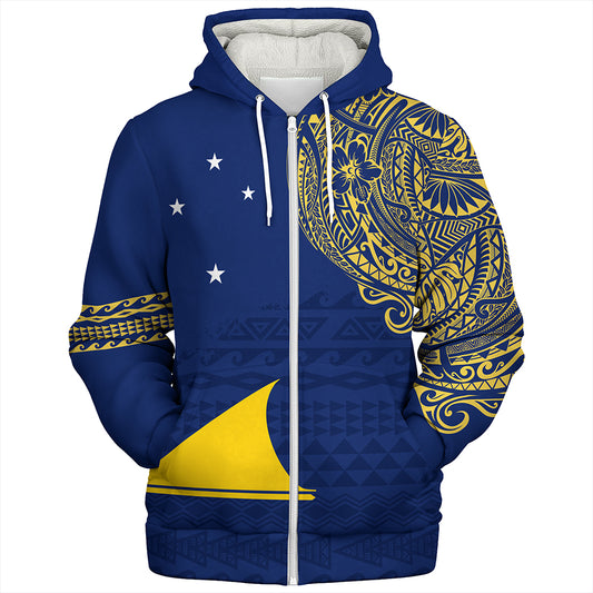Tokelau Sherpa Hoodie Polynesian Flag With Coat Of Arms