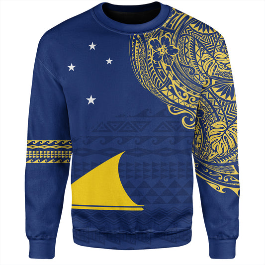 Tokelau Sweatshirt Polynesian Flag With Coat Of Arms