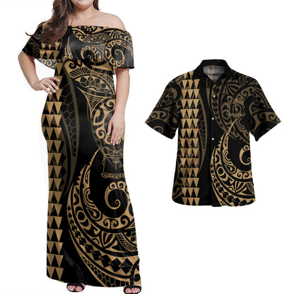 Tokelau Combo Dress And Shirt Kakau Style Gold