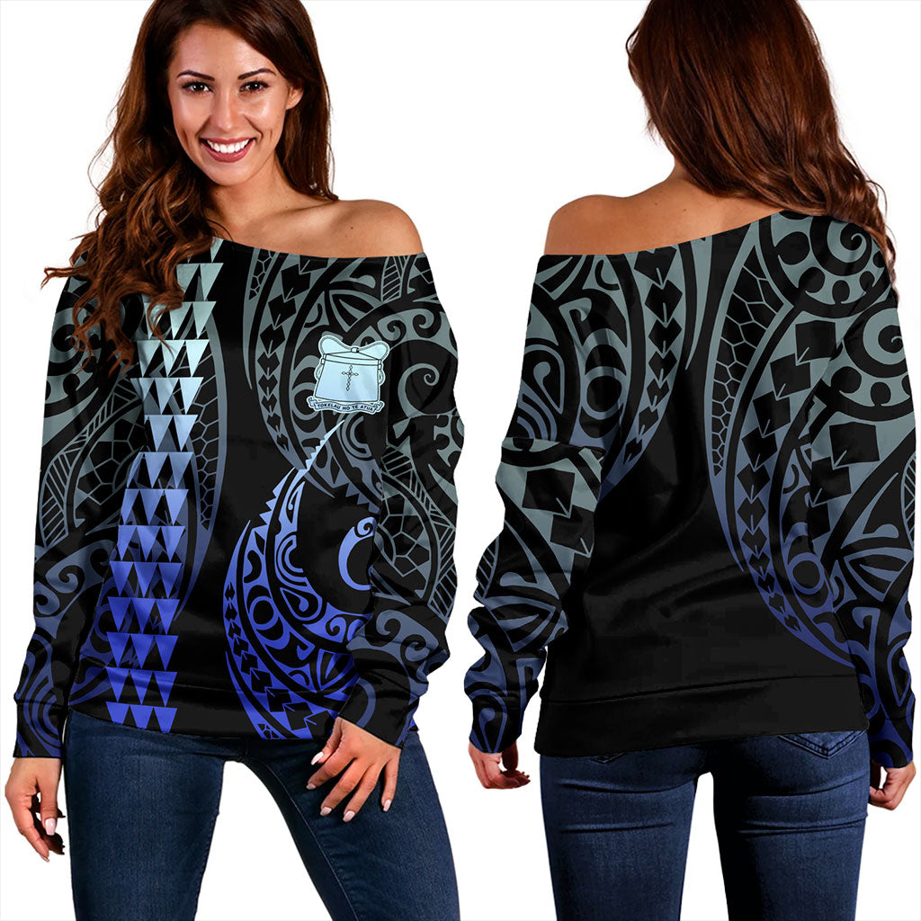 Tokelau Off Shoulder Sweatshirt Kakau Style