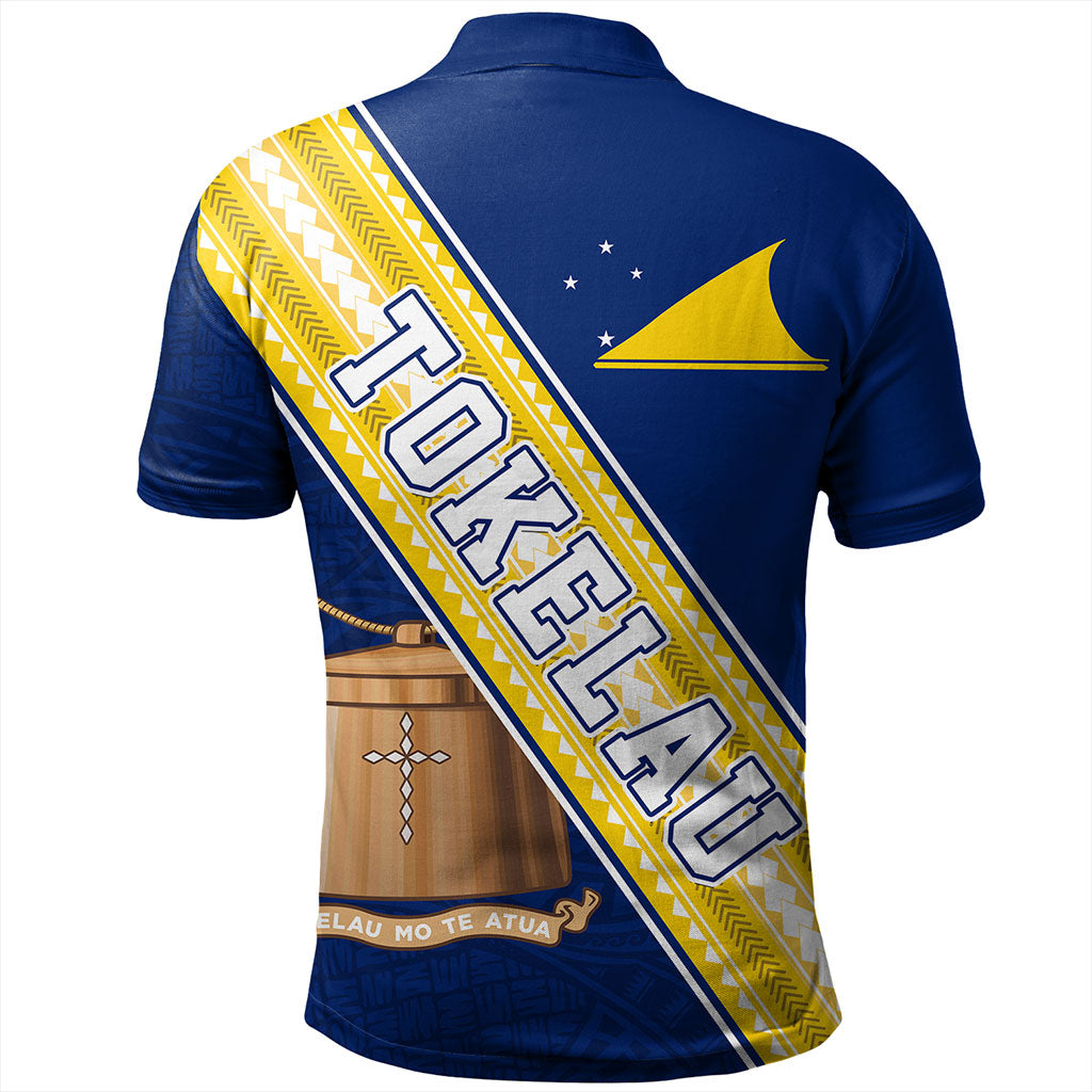 Tokelau Polo Shirt Flag And Coat Of Arms
