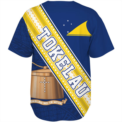 Tokelau Baseball Shirt Flag And Coat Of Arms