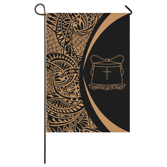 Tokelau Garden Flag Lauhala Circle Gold