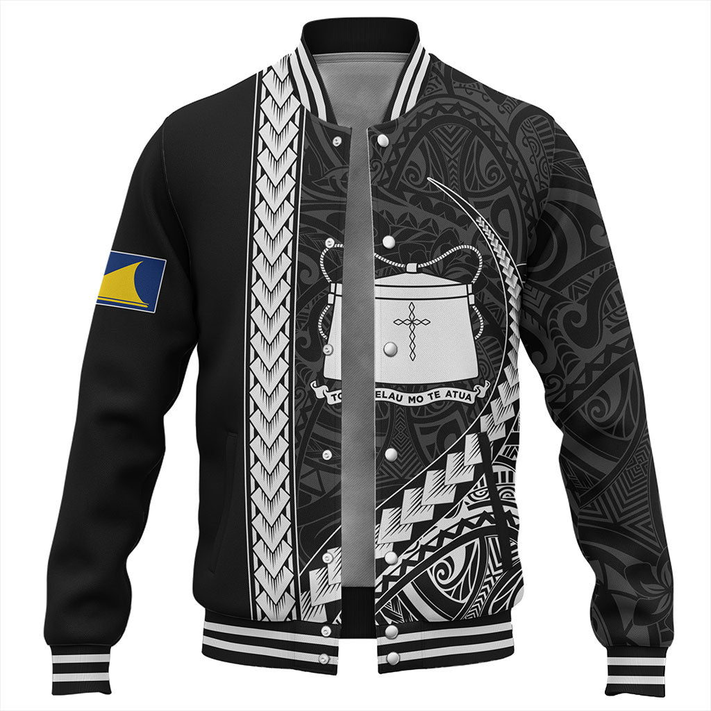 Tokelau Baseball Jacket Tribal Polynesian Coat Of Arms