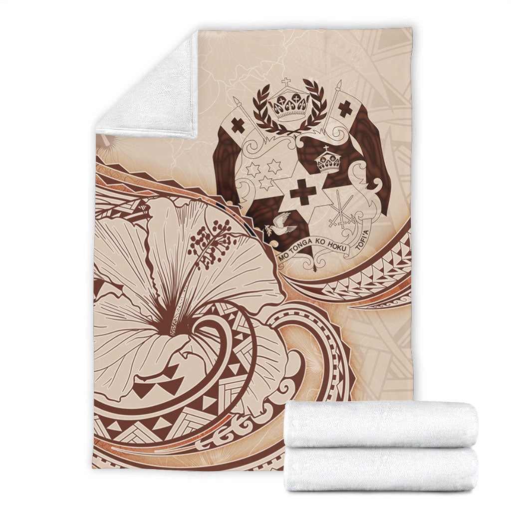 Tonga Premium Blanket Hibiscus Flower Vintage Style