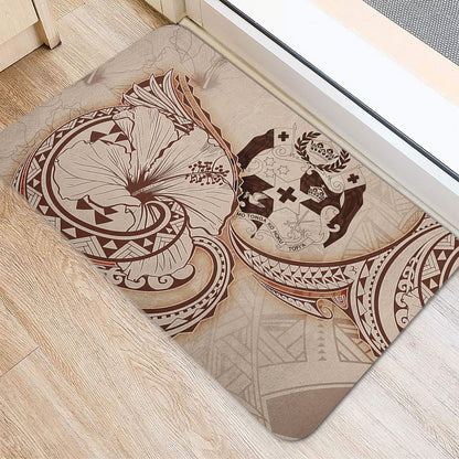 Tonga Door Mat Hibiscus Flower Vintage Style