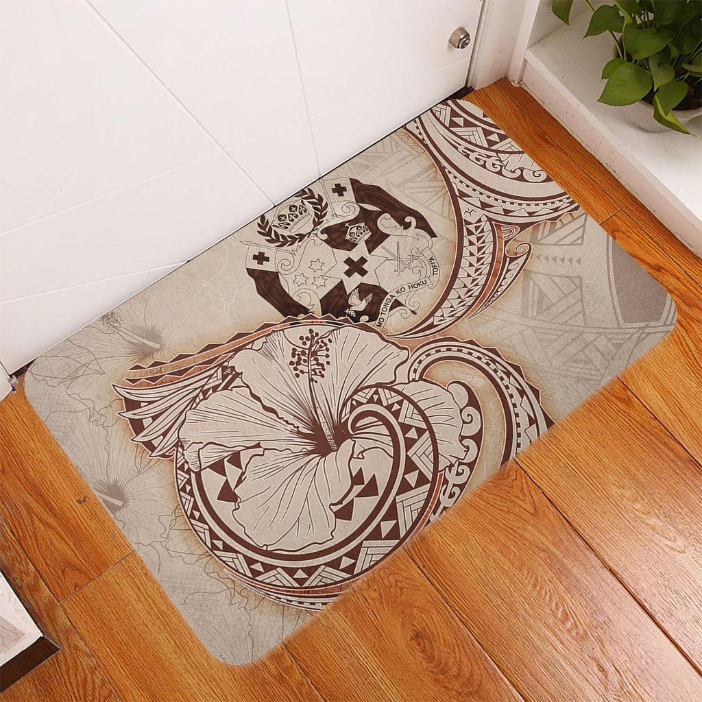 Tonga Door Mat Hibiscus Flower Vintage Style