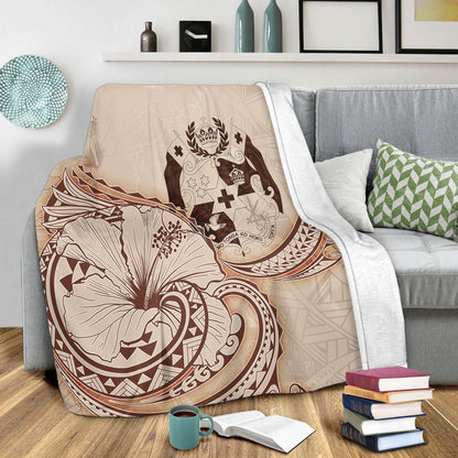 Tonga Premium Blanket Hibiscus Flower Vintage Style