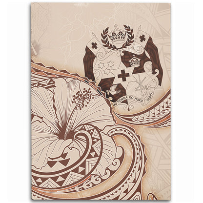 Tonga Area Rug Hibiscus Flower Vintage Style