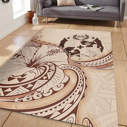 Tonga Area Rug Hibiscus Flower Vintage Style
