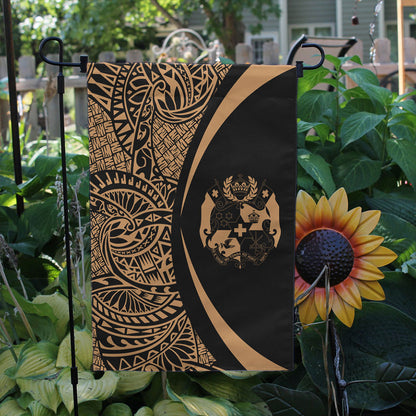Tonga Garden Flag Lauhala Circle Gold