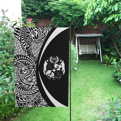 Tonga Garden Flag Lauhala Circle White