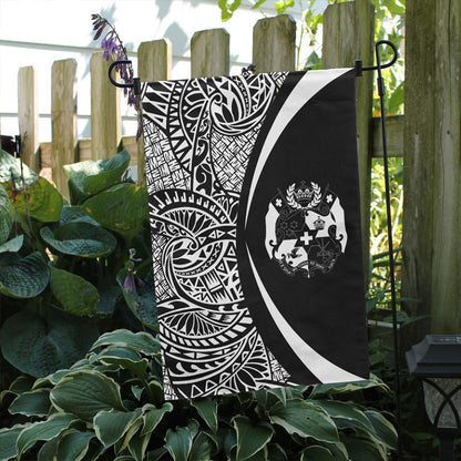 Tonga Garden Flag Lauhala Circle White