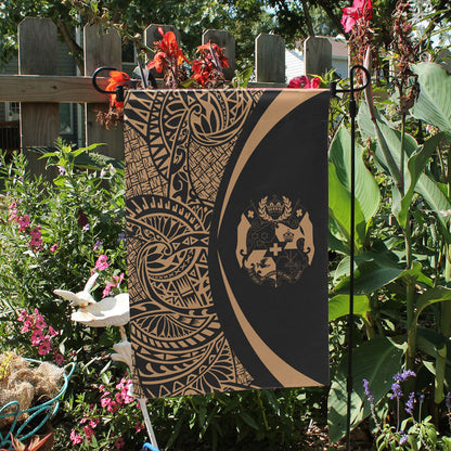 Tonga Garden Flag Lauhala Circle Gold