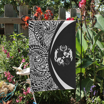 Tonga Garden Flag Lauhala Circle White