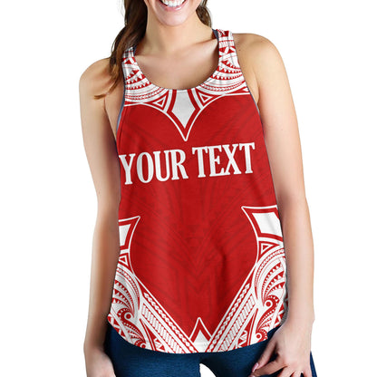 Tonga Women Tank - Custom Coat Of Arms With Patterns Flag Color