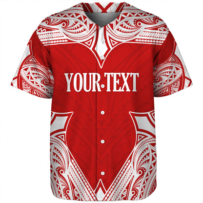 Tonga Baseball Shirt - Custom Coat Of Arms With Patterns Flag Color