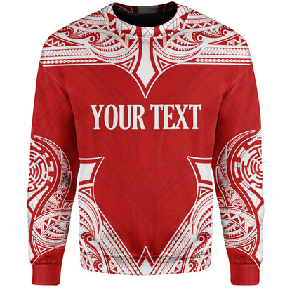 Tonga Sweatshirt - Custom Coat Of Arms With Patterns Flag Color
