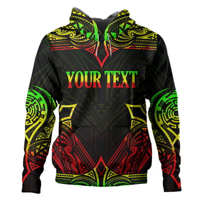Tonga Custom Personalised Hoodie Coat Of Arms With Patterns Reggae Color