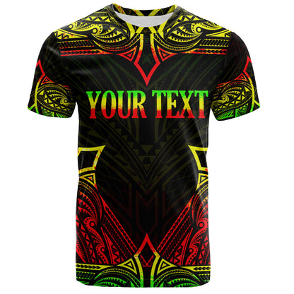 Tonga Custom Personalised T-Shirt Coat Of Arms With Patterns Reggae Color