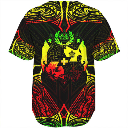 Tonga Custom Personalised Baseball Shirt Coat Of Arms With Patterns Reggae Color