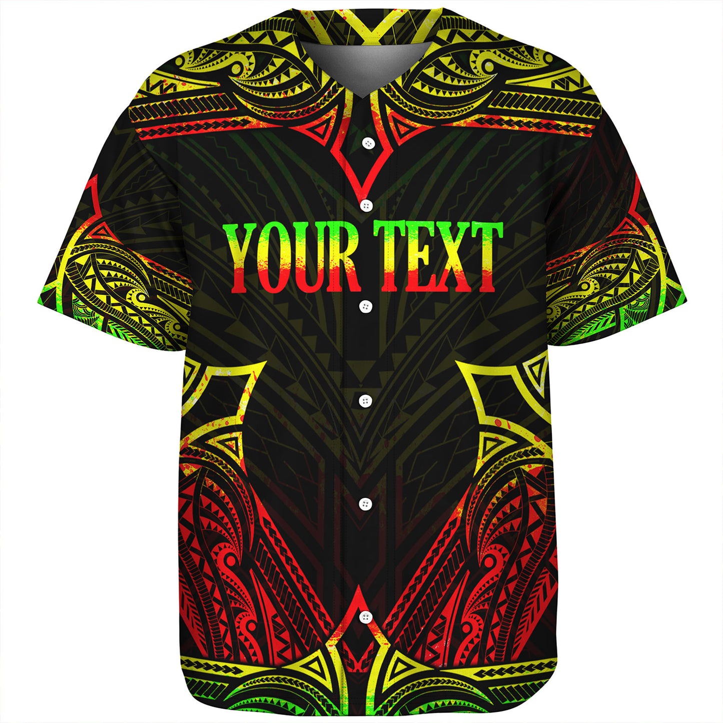 Tonga Custom Personalised Baseball Shirt Coat Of Arms With Patterns Reggae Color