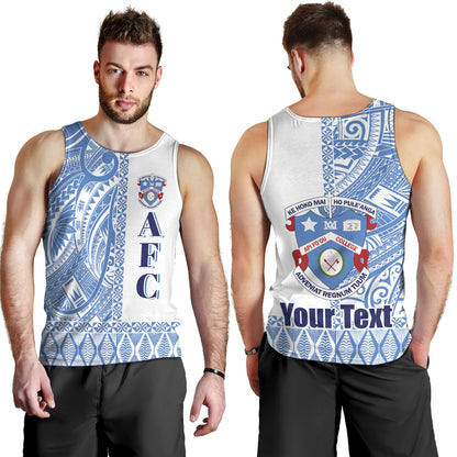 Tonga Custom Personalised Tank Top Apifo'ou College Simple Ngatu Patterns