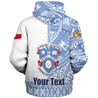 Tonga Custom Personalised Sherpa Hoodie Apifo'ou College Simple Ngatu Patterns