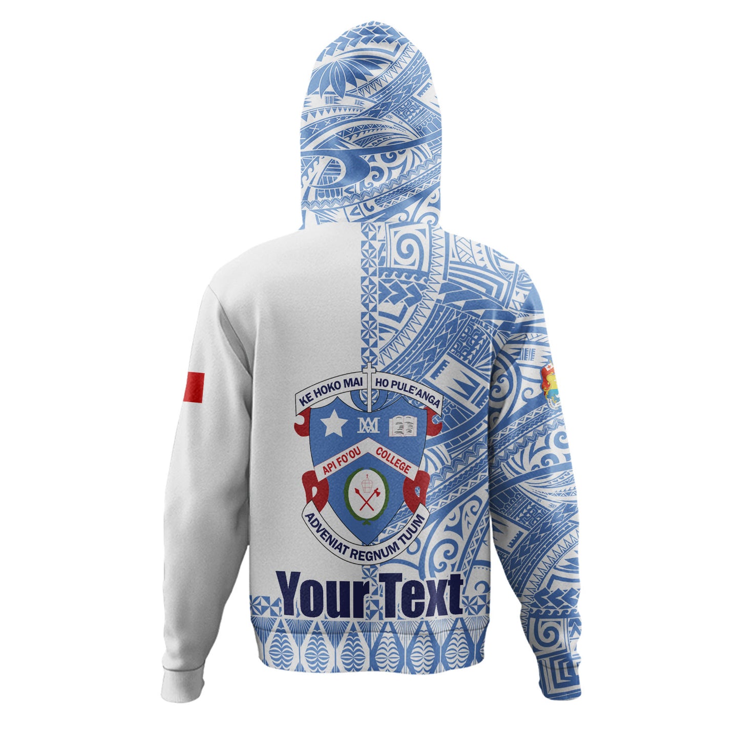 Tonga Custom Personalised Hoodie Apifo'ou College Simple Ngatu Patterns