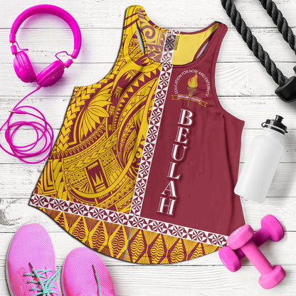 Tonga Custom Personalised Women Tank Beulah College Simple Ngatu Patterns