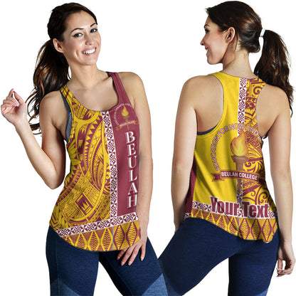 Tonga Custom Personalised Women Tank Beulah College Simple Ngatu Patterns